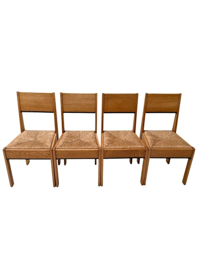 Set of Four Art Deco Modernist Dining Chairs by J.A. Muntendam, 1920s